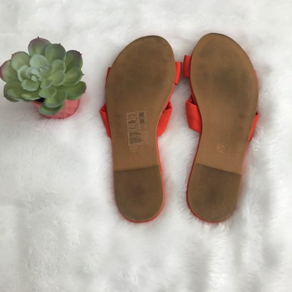 H&M Divided Red/Orange Sandals GUC - Picture 4 of 6